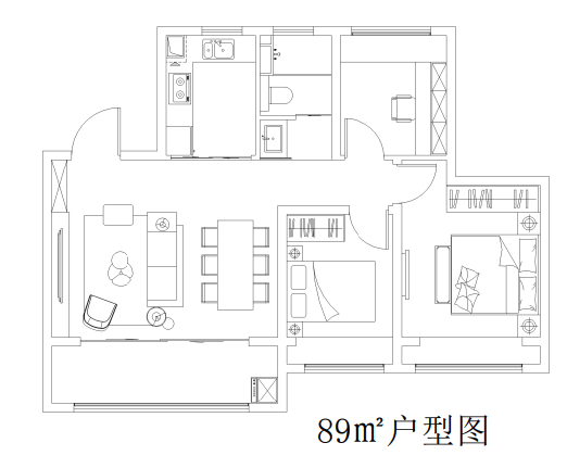 89㎡户型图