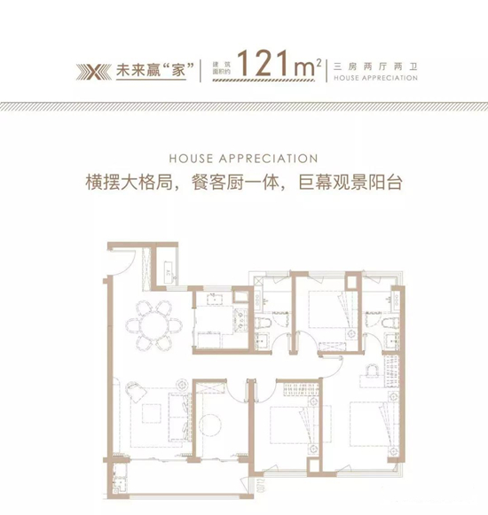 上宸云际121㎡户型图